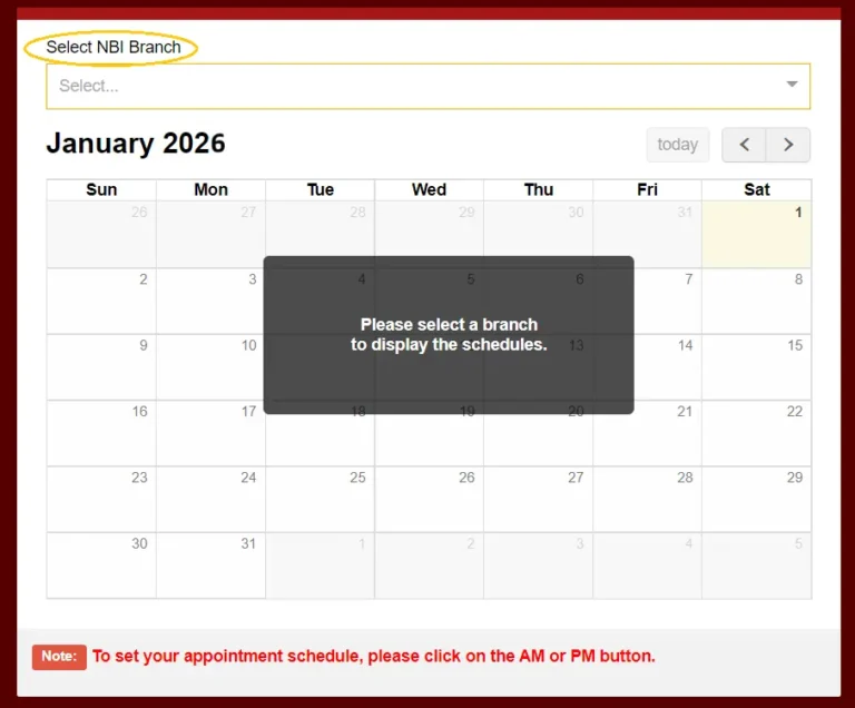NBI Appointment Online in the Philippines -Complete Guide 2026 4 Select the NBI branch