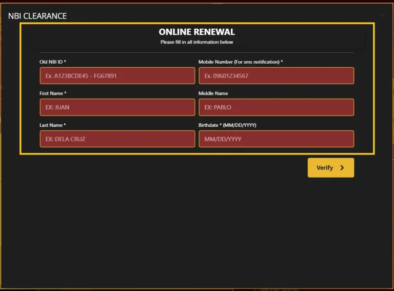 NBI Clearance Renewal Online Application Guide 2026 4 NBI clearance renewal information