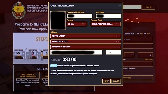NBI Clearance Renewal Online Application Guide 2026 5 NBI renewal payment information