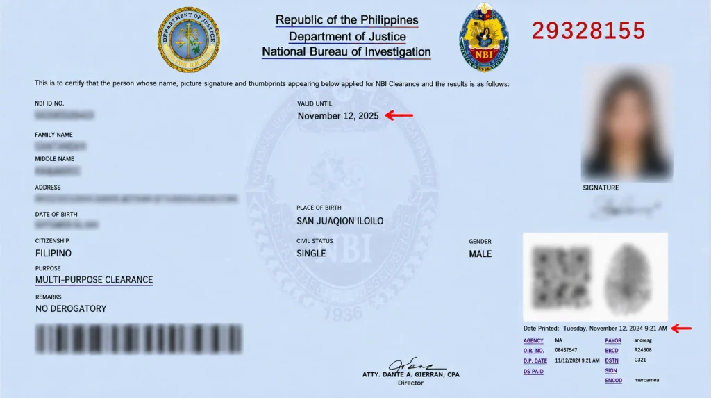 NBI Clearance Validity: How Long Is It Valid? (2026) 2 NBI clearance certificate with issuance and expiry dates shown clearly